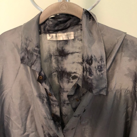 Artists & Revolutionaries Silk Tie-Dye Blouse. OOAK - Picture 2 of 10